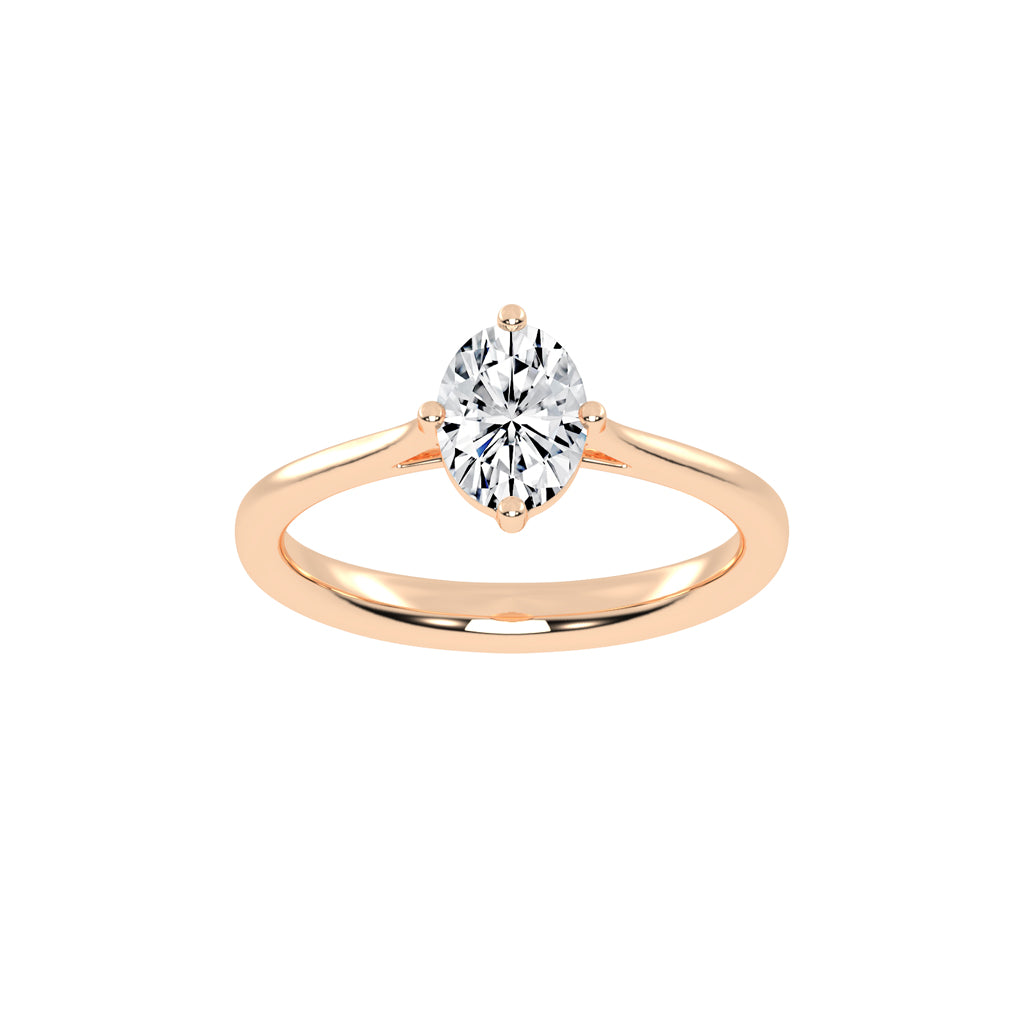 Solivara Oval Cut Solitaire Lab Diamond Ring