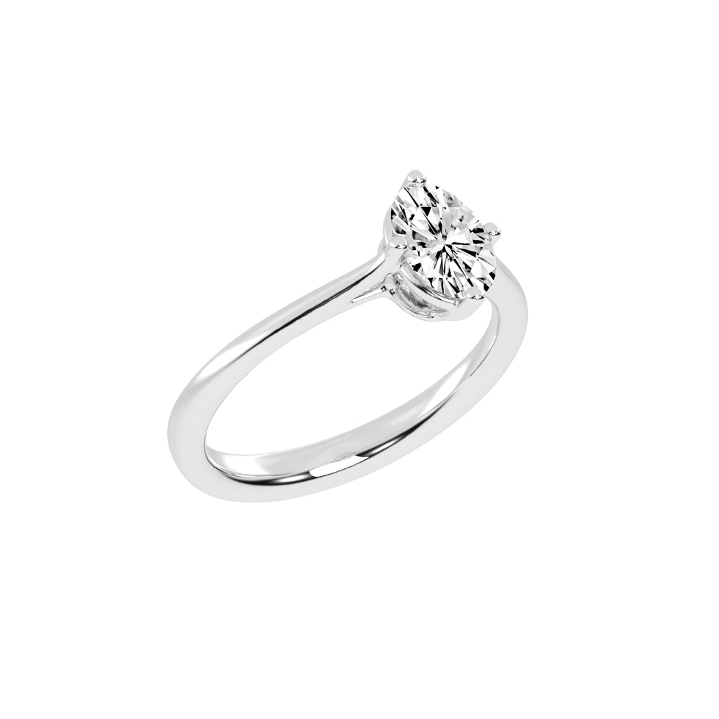 Solivara Oval Cut Solitaire Lab Diamond Ring
