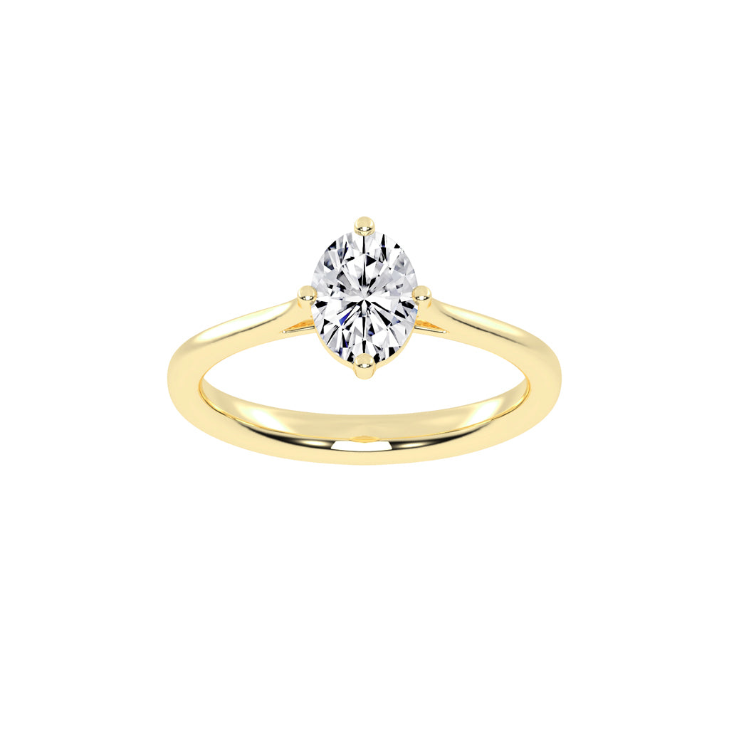Solivara Oval Cut Solitaire Lab Diamond Ring