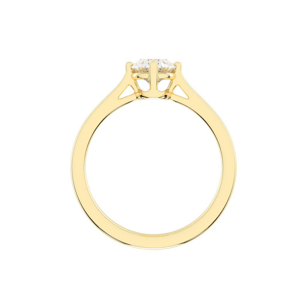 Solivara Oval Cut Solitaire Lab Diamond Ring