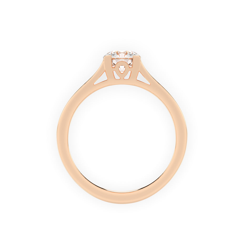 Soltrinia Split shank round cut solitaire lab diamond ring