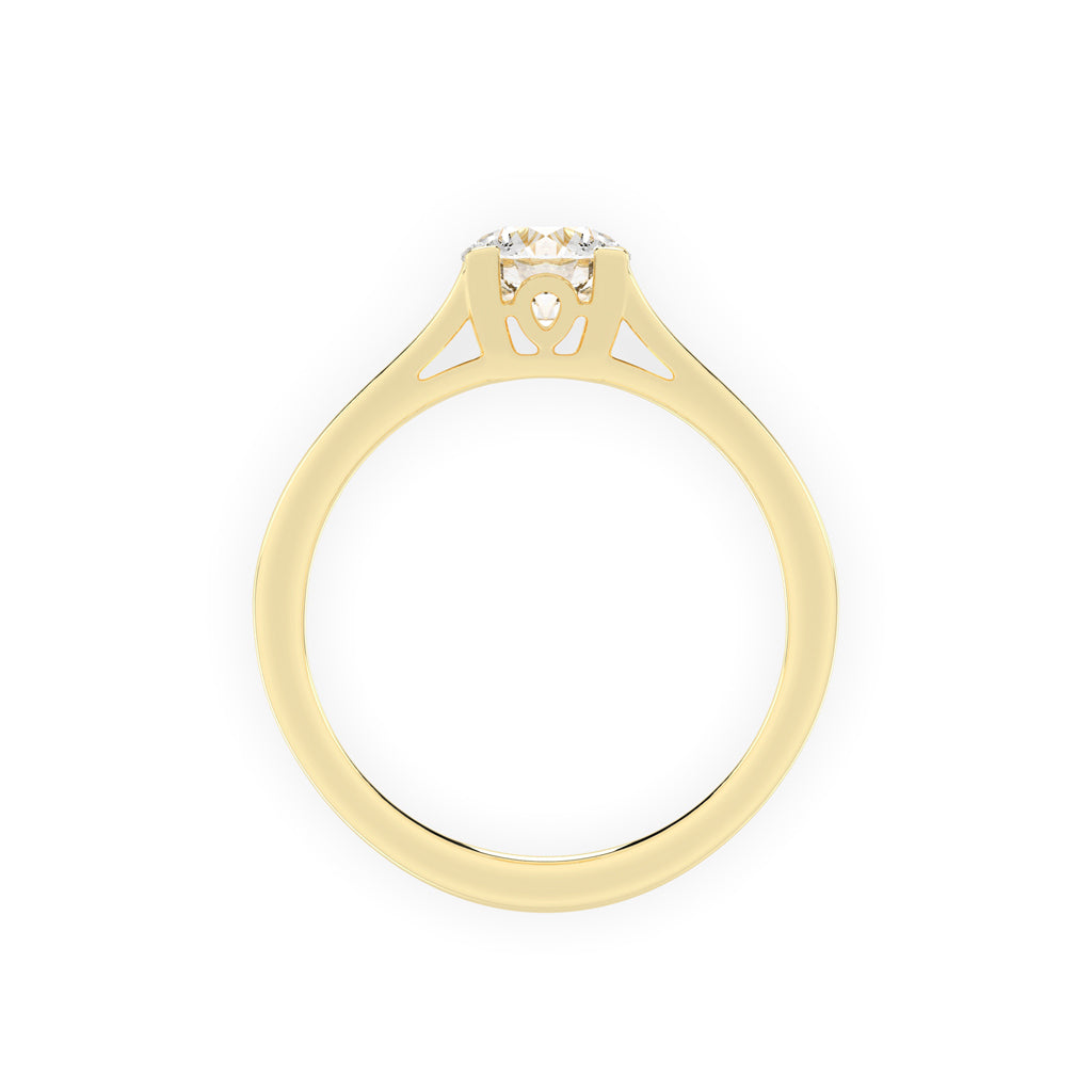 Soltrinia Split shank round cut solitaire lab diamond ring