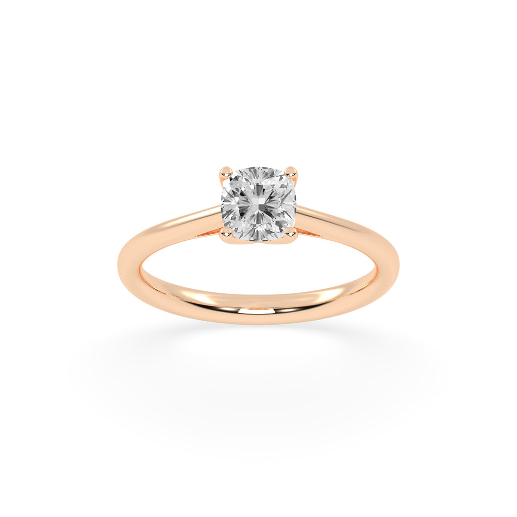 Solentria bridge accent princess cut lab diamond ring