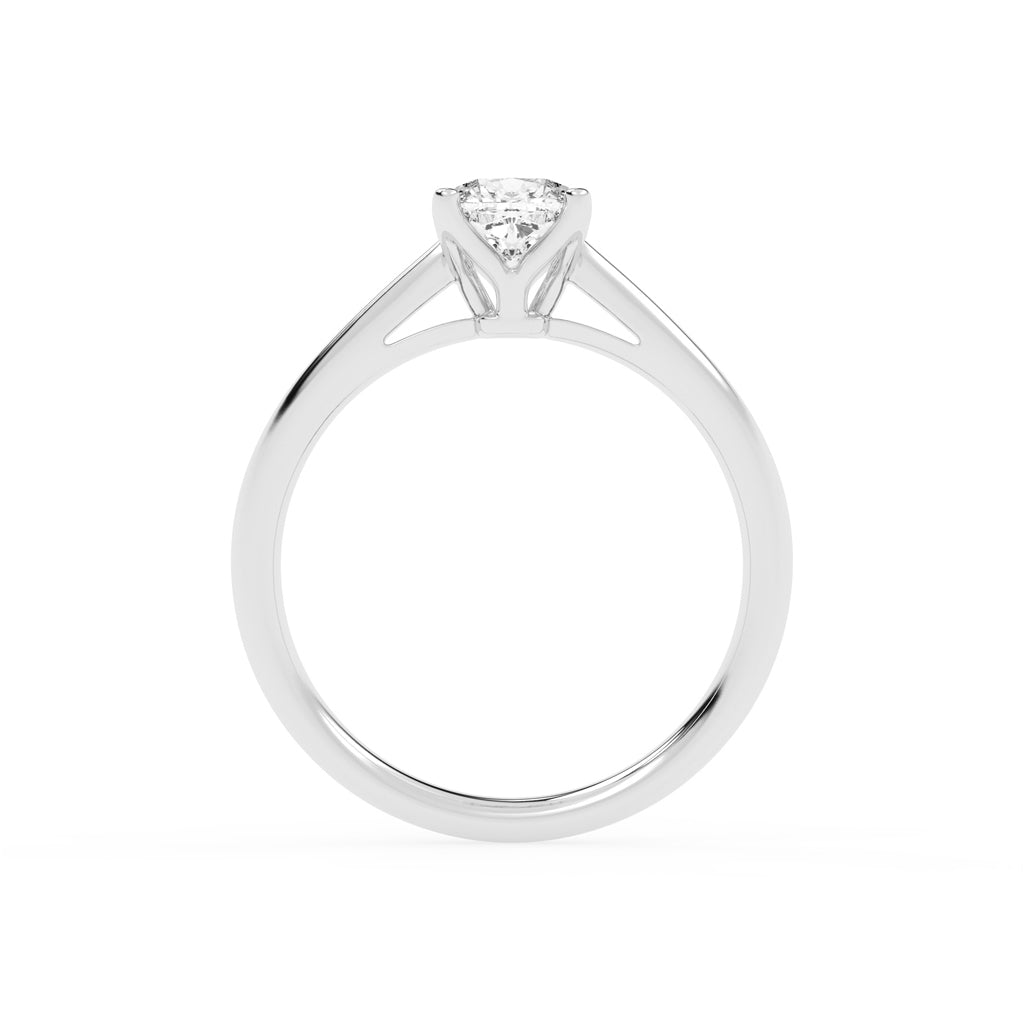 Solentria bridge accent princess cut lab diamond ring