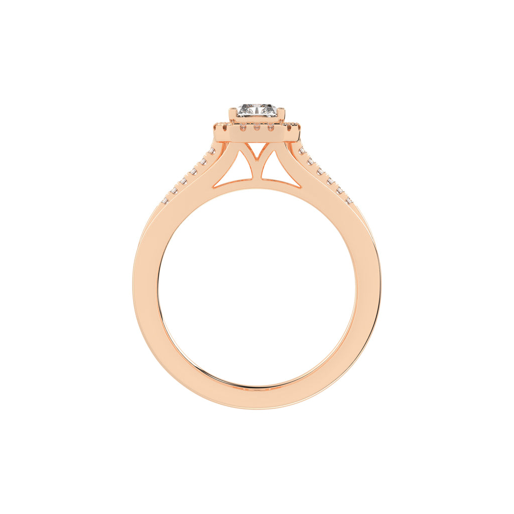 Elysira Split shank radiant cut classic lab diamond ring