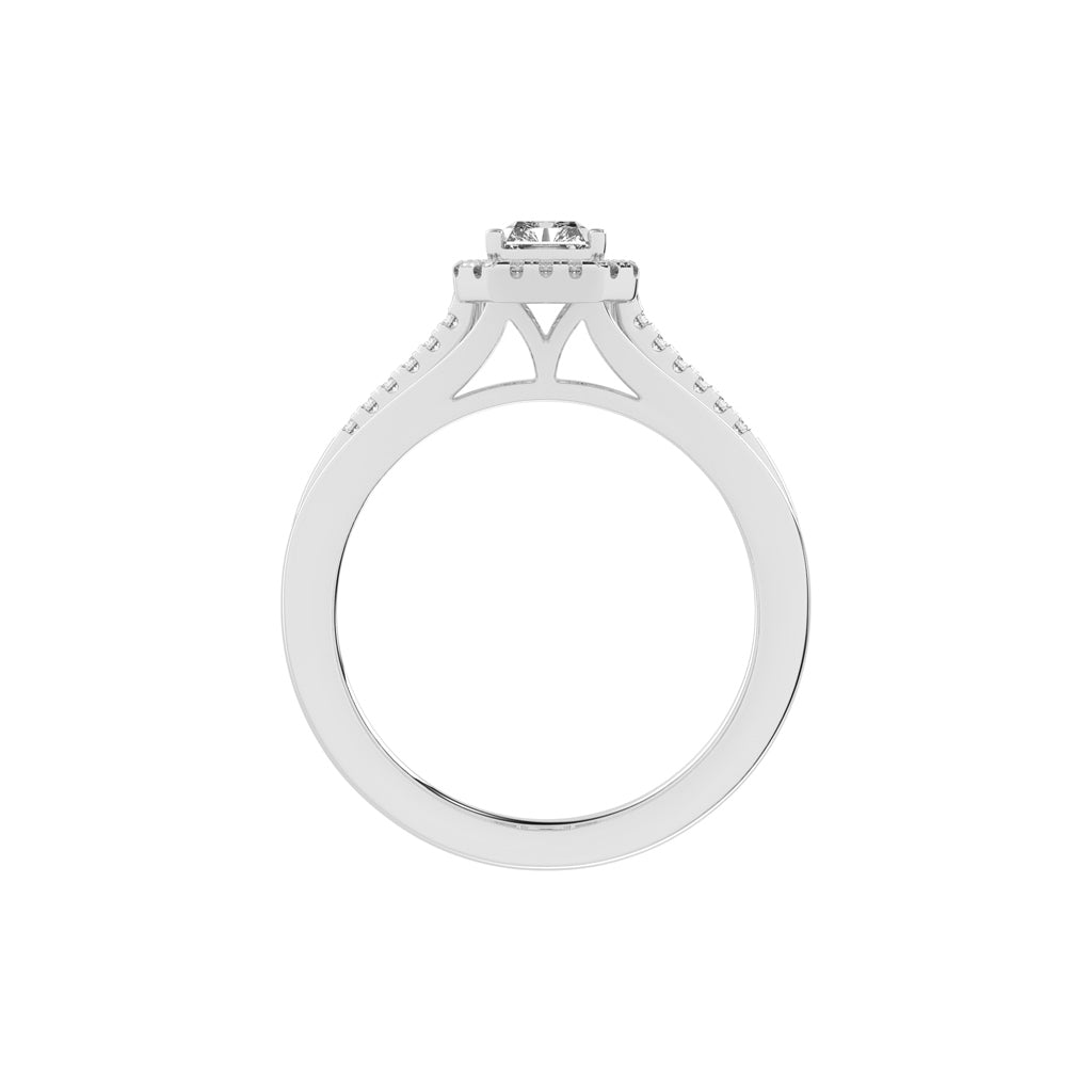 Elysira Split shank radiant cut classic lab diamond ring