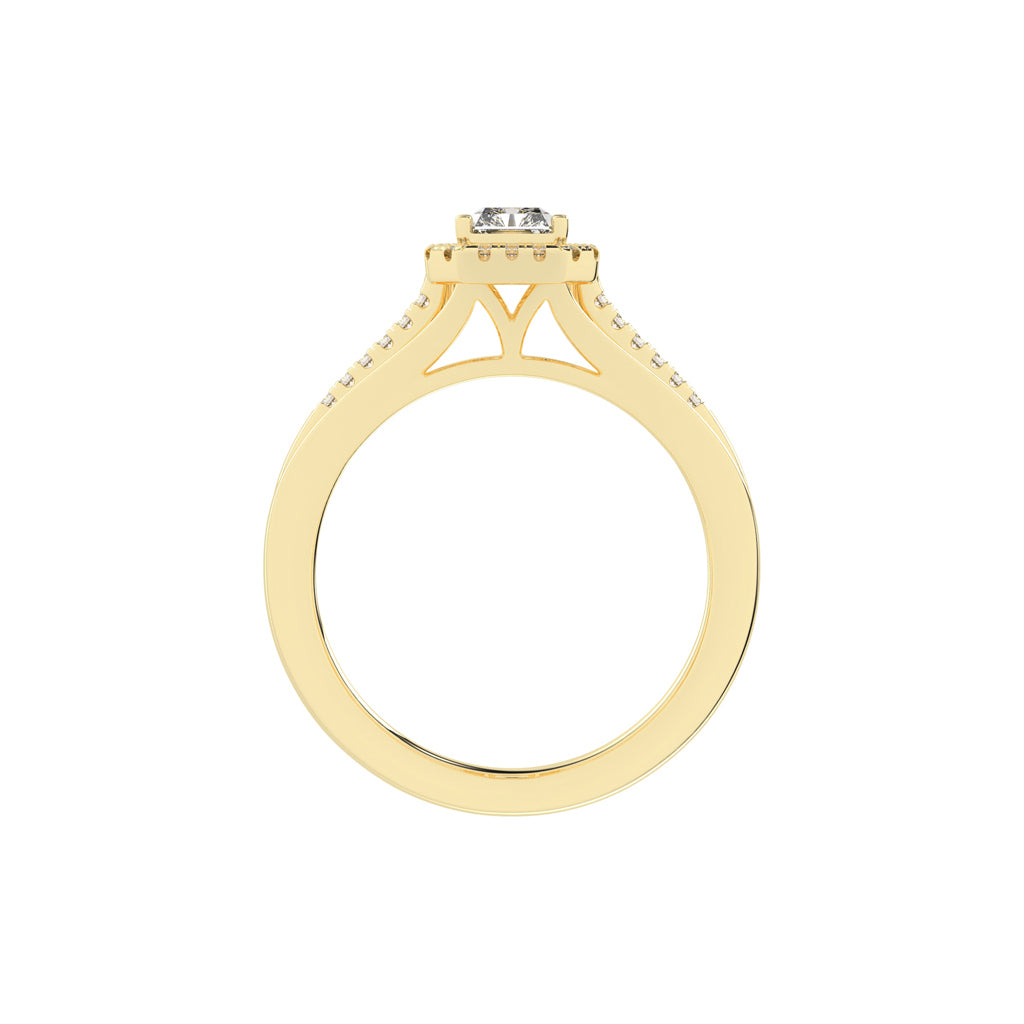 Elysira Split shank radiant cut classic lab diamond ring