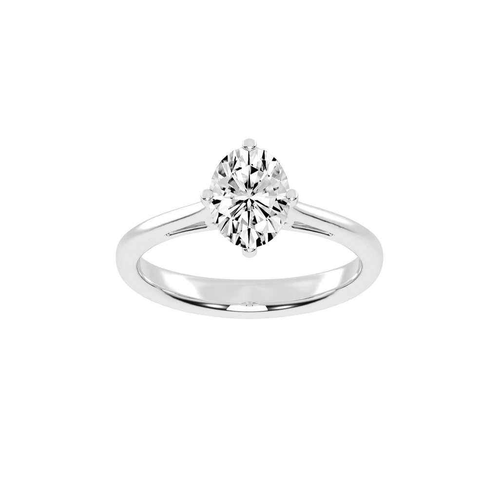 Solentis oval cut solitaire lab diamond ring
