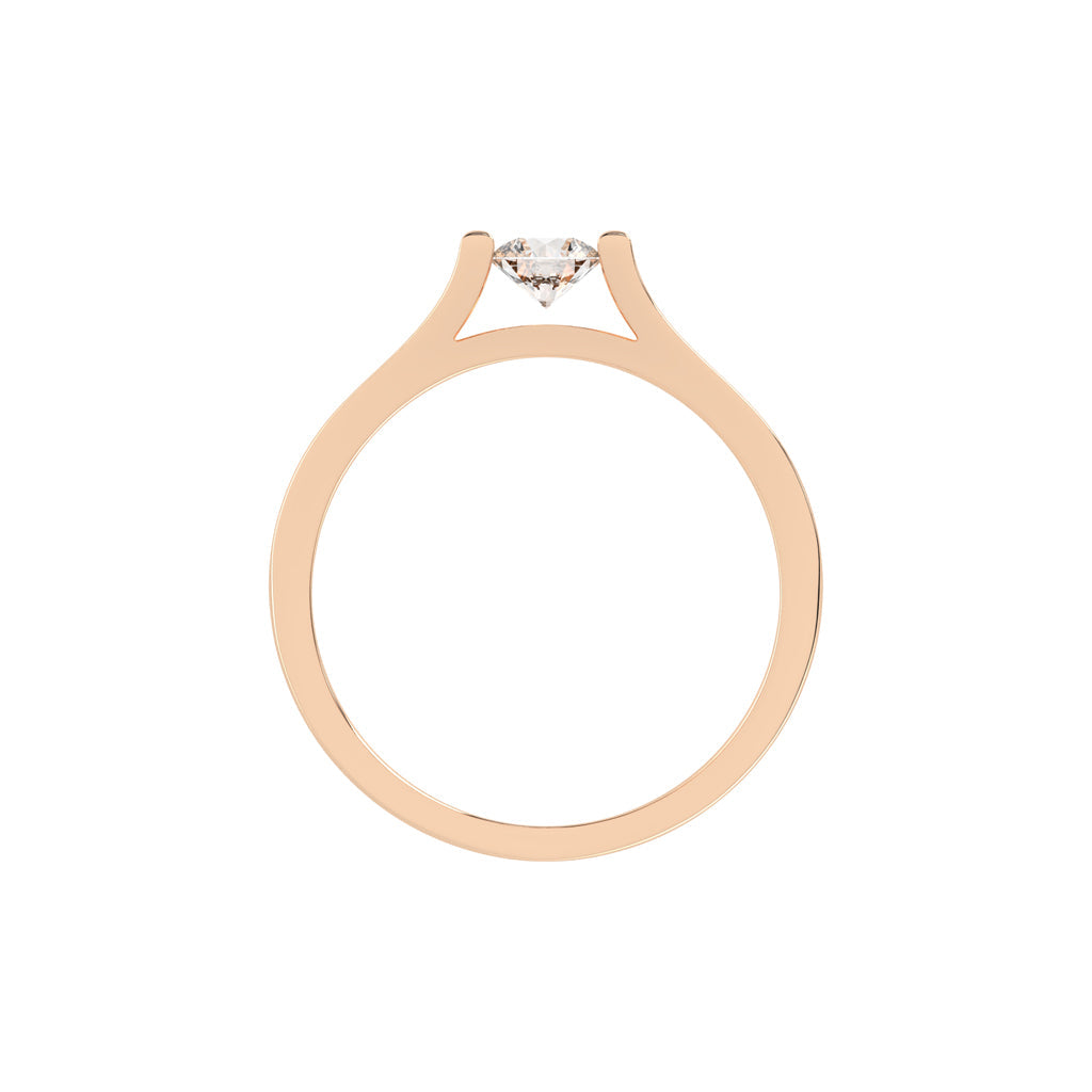 Delencia bar set round cut delicate lab diamond ring