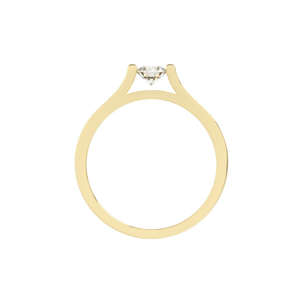 Delencia bar set round cut delicate lab diamond ring