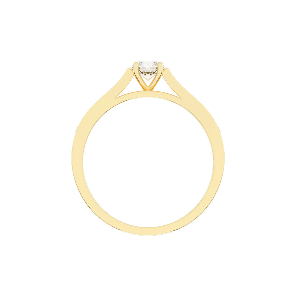 Delanova round cut delicate lab diamond ring