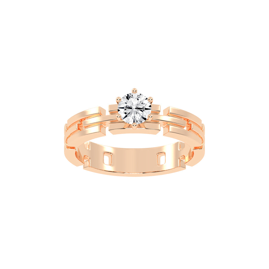 Delorana six prong round cut delicate lab diamond ring
