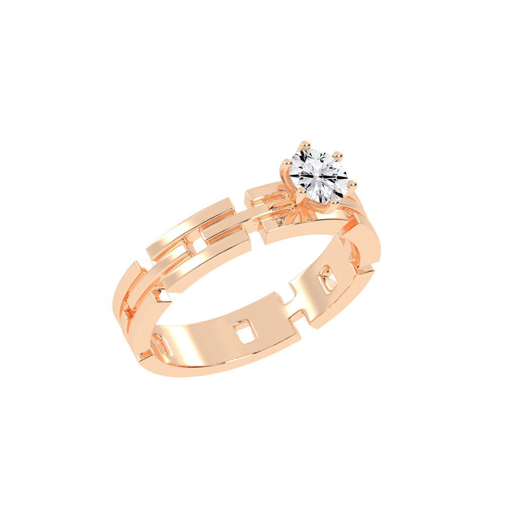 Delorana six prong round cut delicate lab diamond ring