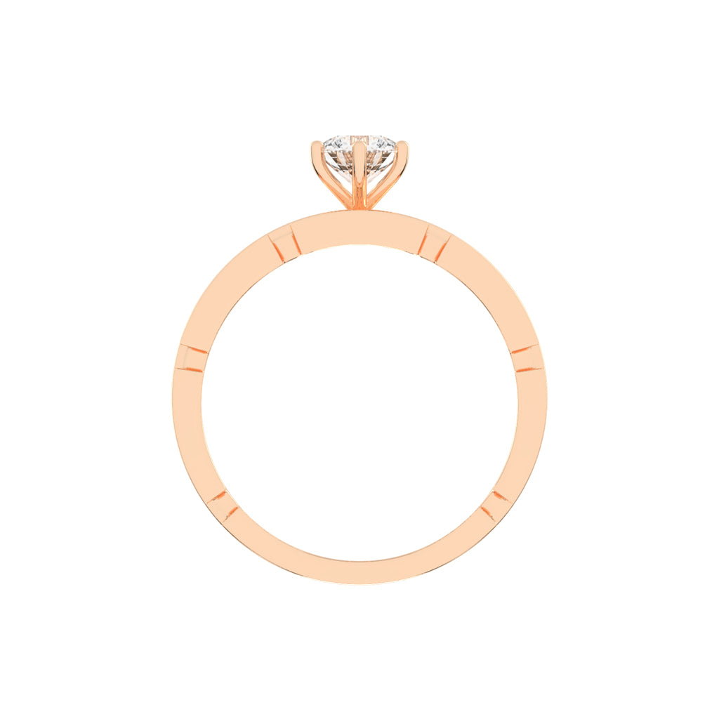 Delorana six prong round cut delicate lab diamond ring