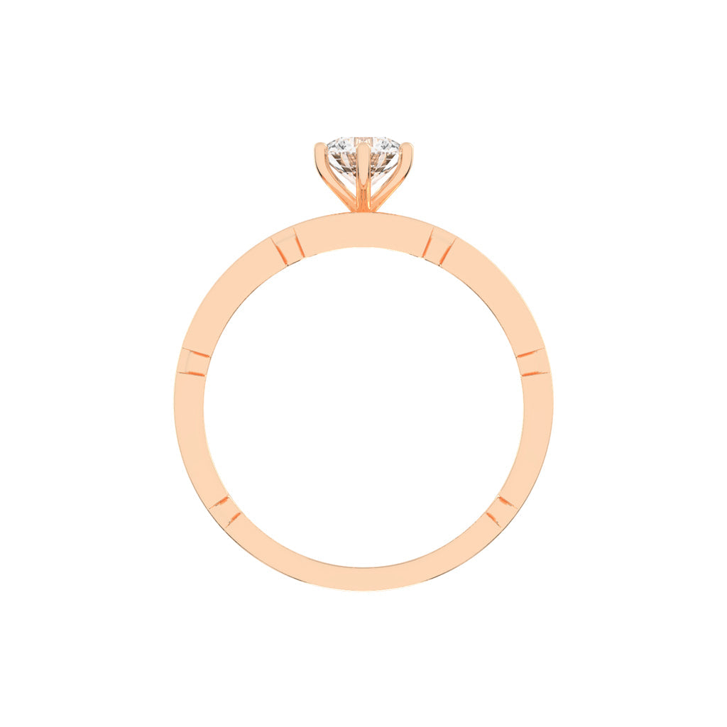 Delorana six prong round cut delicate lab diamond ring