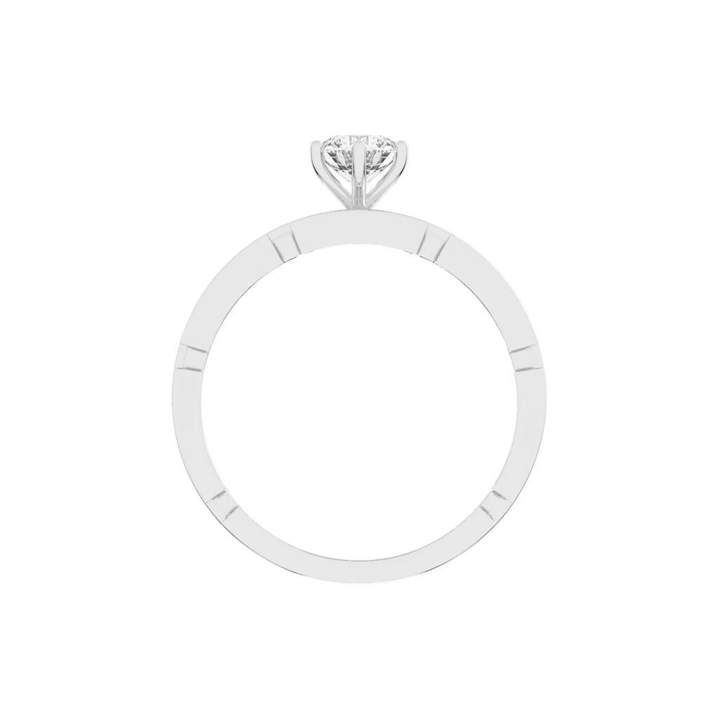 Delorana six prong round cut delicate lab diamond ring