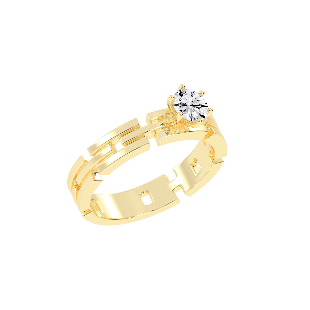 Delorana six prong round cut delicate lab diamond ring