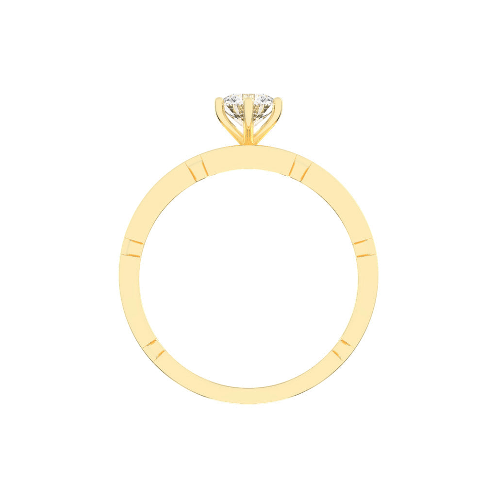 Delorana six prong round cut delicate lab diamond ring