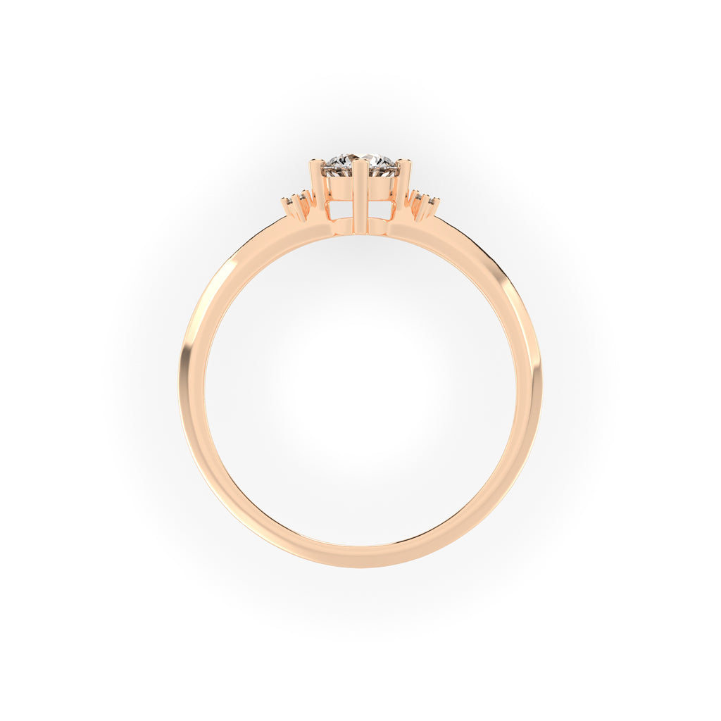 Solvalaire basket Round cut solitaire lab diamond ring