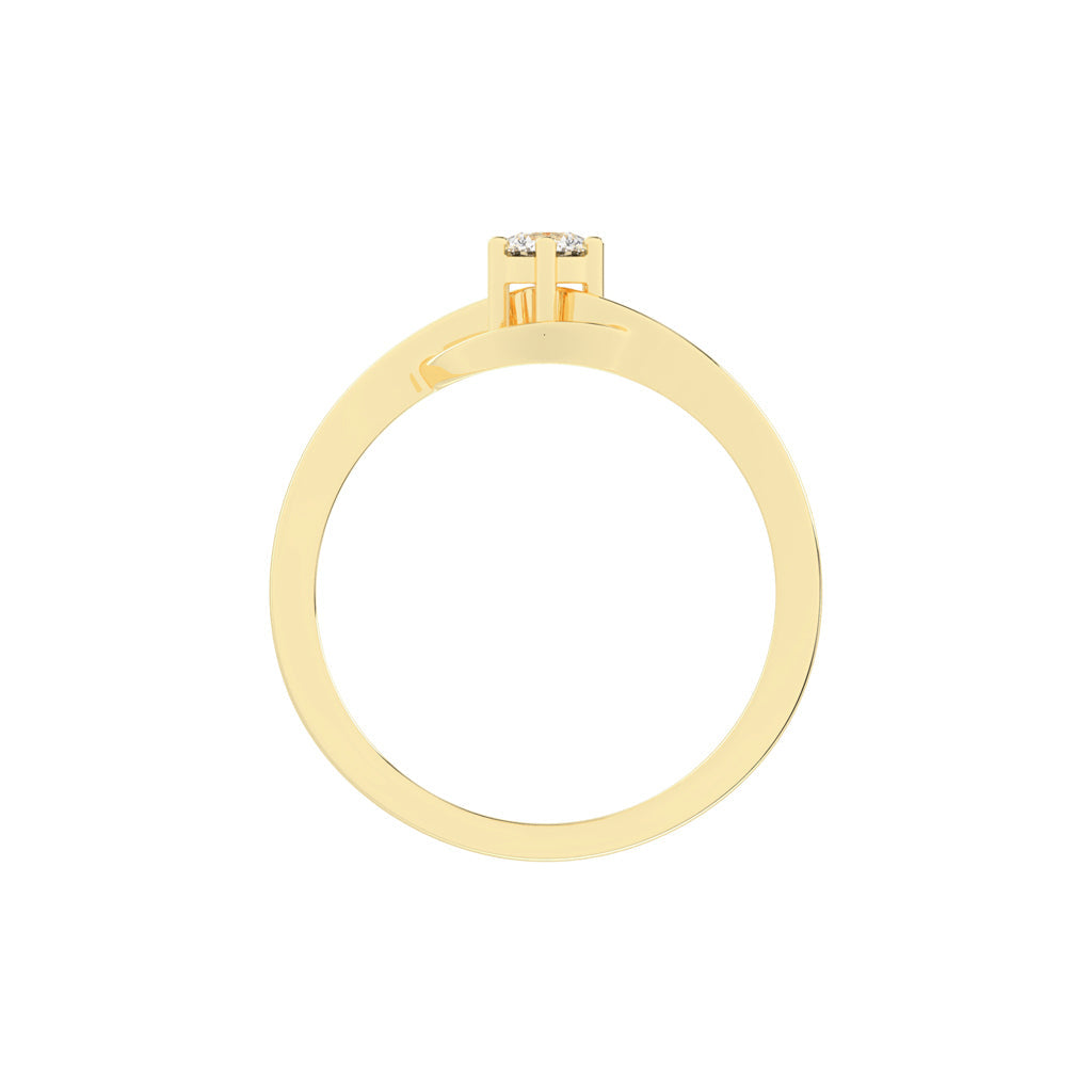 Delirelle Bypass round cut delicate lab diamond ring