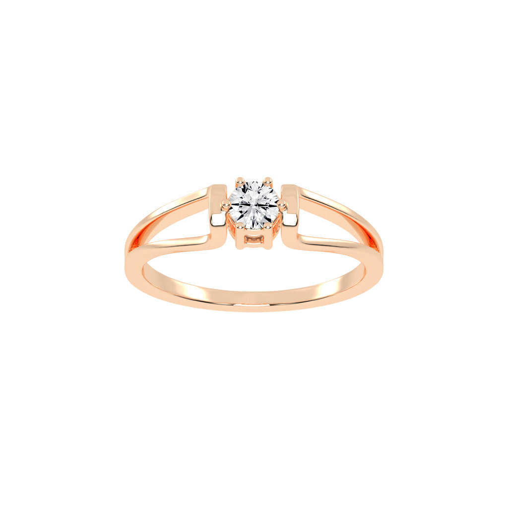 Delioraia Split shank round cut delicate lab diamond ring