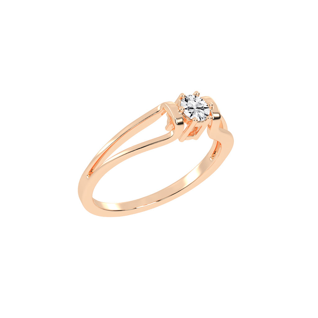 Delioraia Split shank round cut delicate lab diamond ring