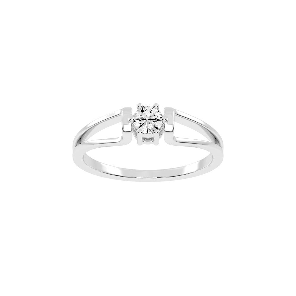 Delioraia Split shank round cut delicate lab diamond ring