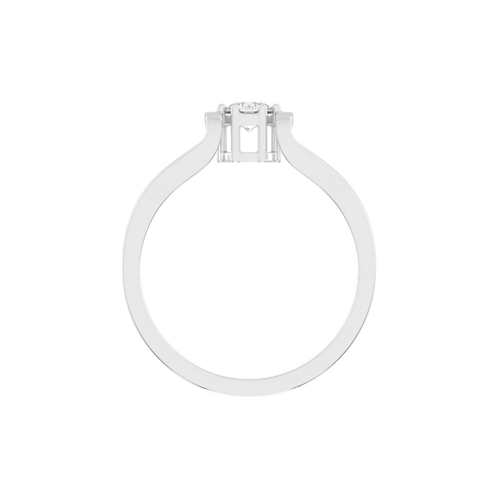 Delioraia Split shank round cut delicate lab diamond ring