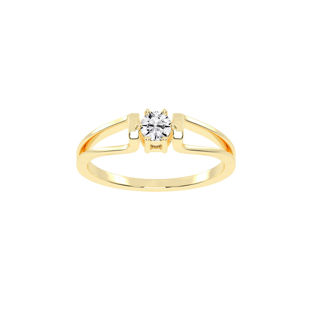 Delioraia Split shank round cut delicate lab diamond ring