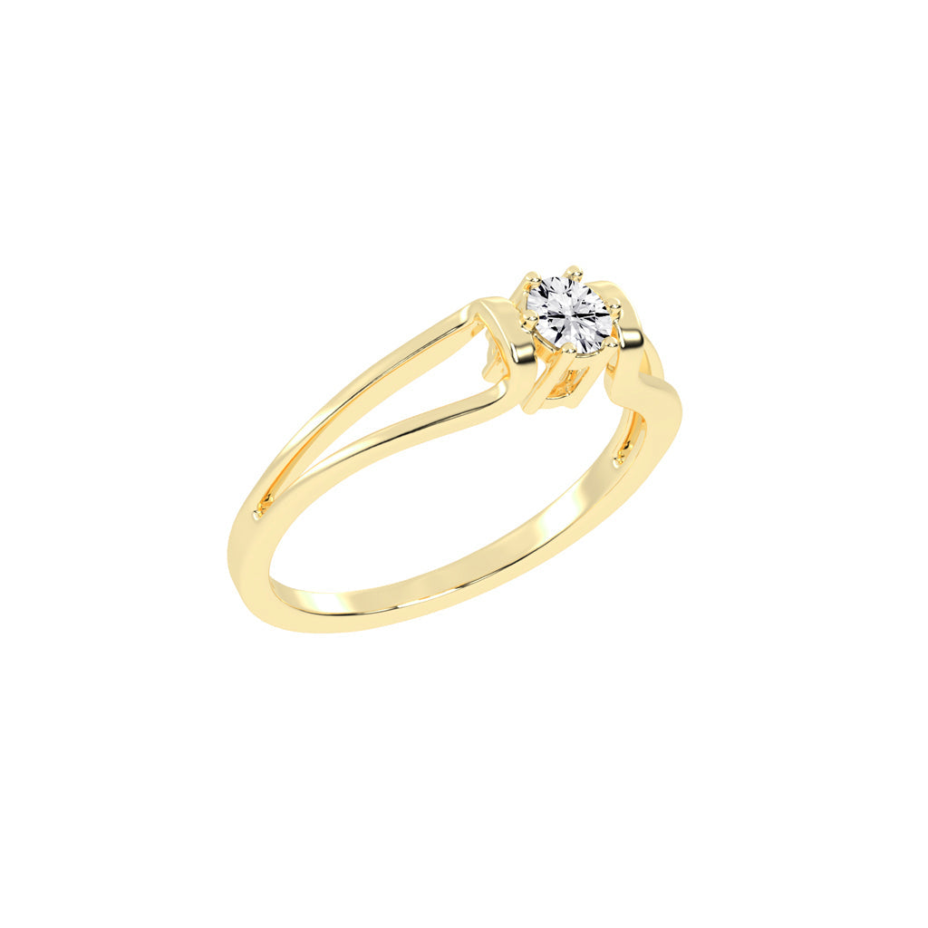 Delioraia Split shank round cut delicate lab diamond ring