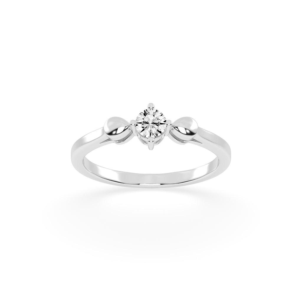 Deliqueza Adjustable round cut delicate lab diamond ring