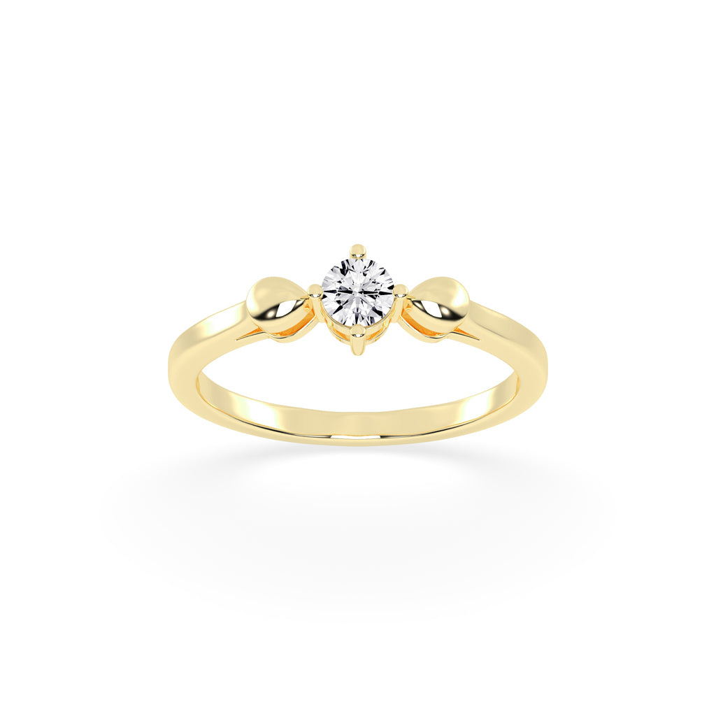 Deliqueza Adjustable round cut delicate lab diamond ring
