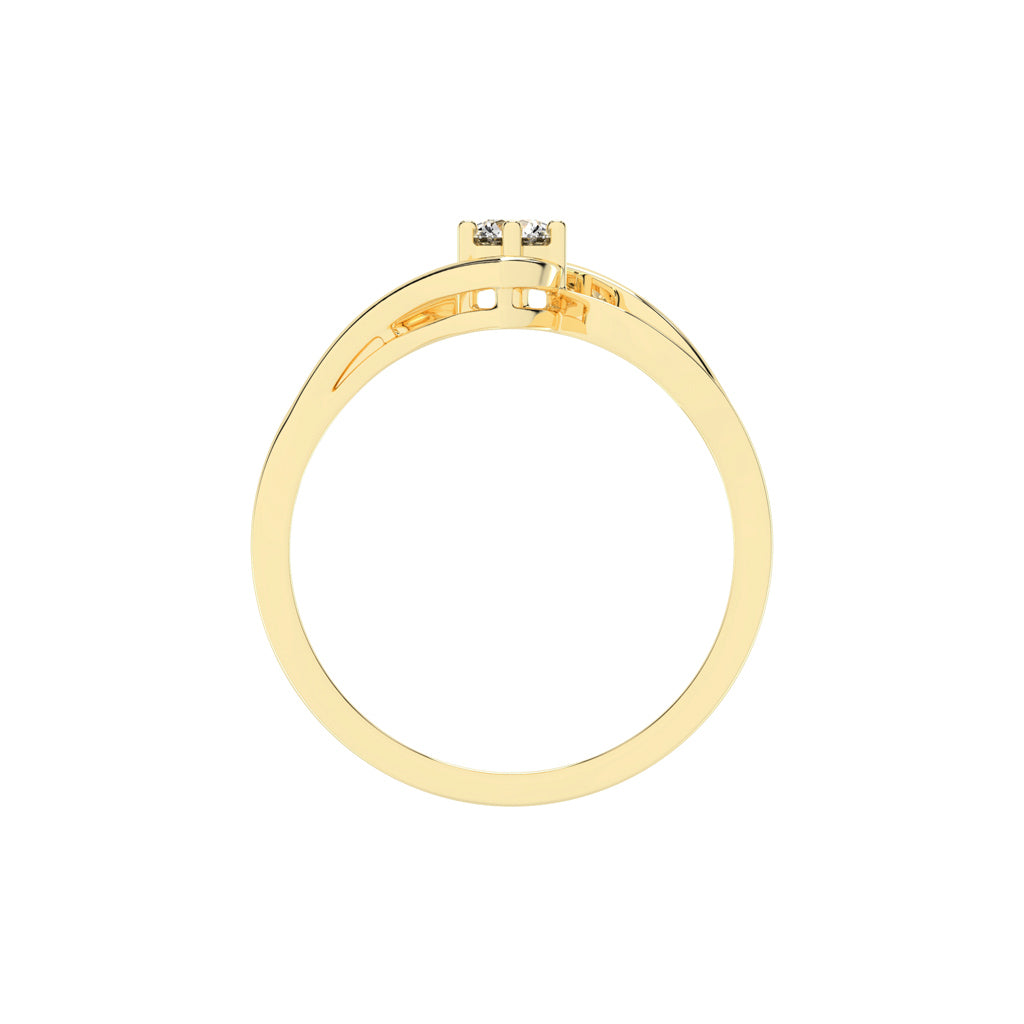 Delivone round cut delicate lab diamond ring