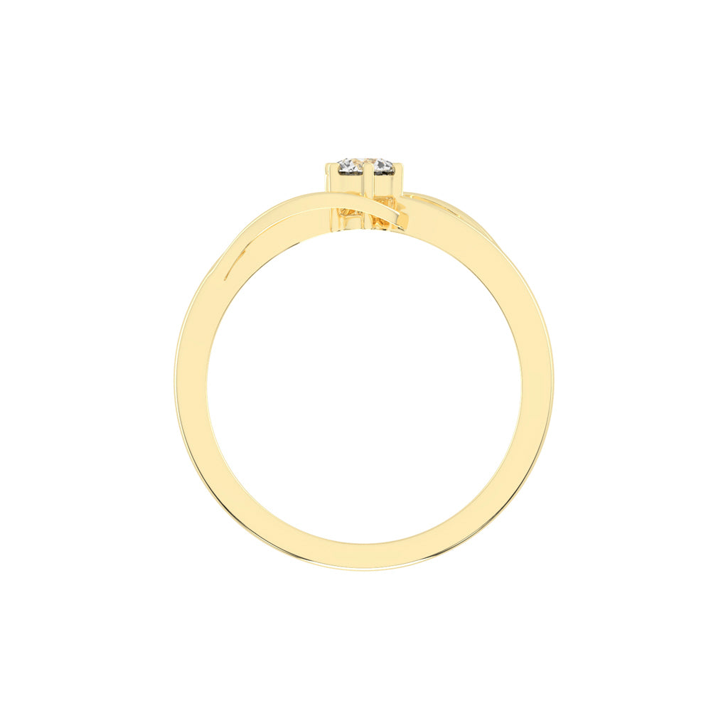 Delacera vintage round cut delicate lab diamond ring