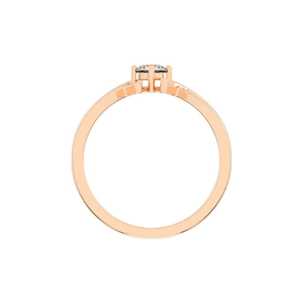 Delamura fancy round shape delicate lab diamond ring