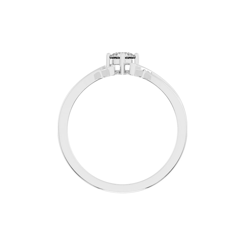 Delamura fancy round shape delicate lab diamond ring