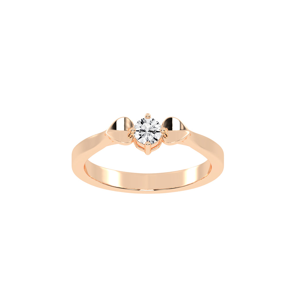 Delessa imperial round cut delicate lab diamond ring