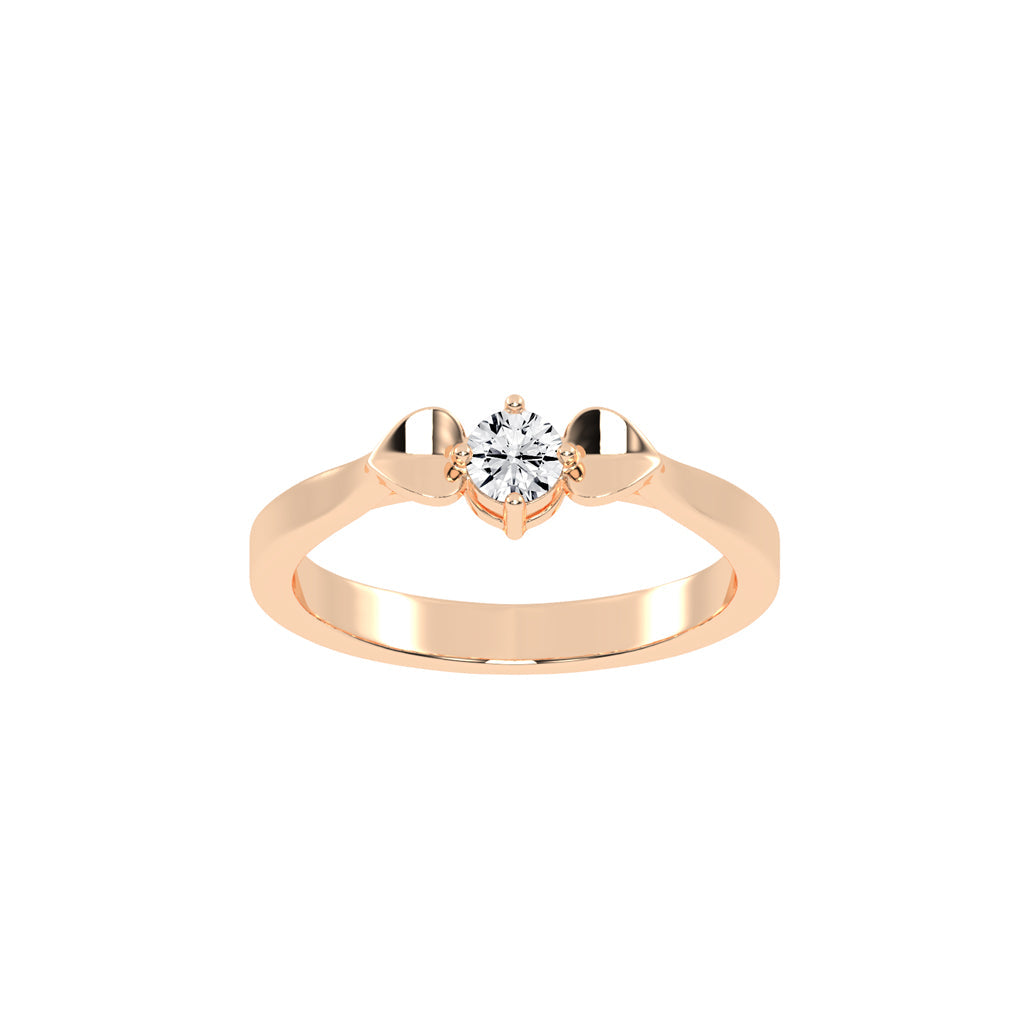 Delessa imperial round cut delicate lab diamond ring