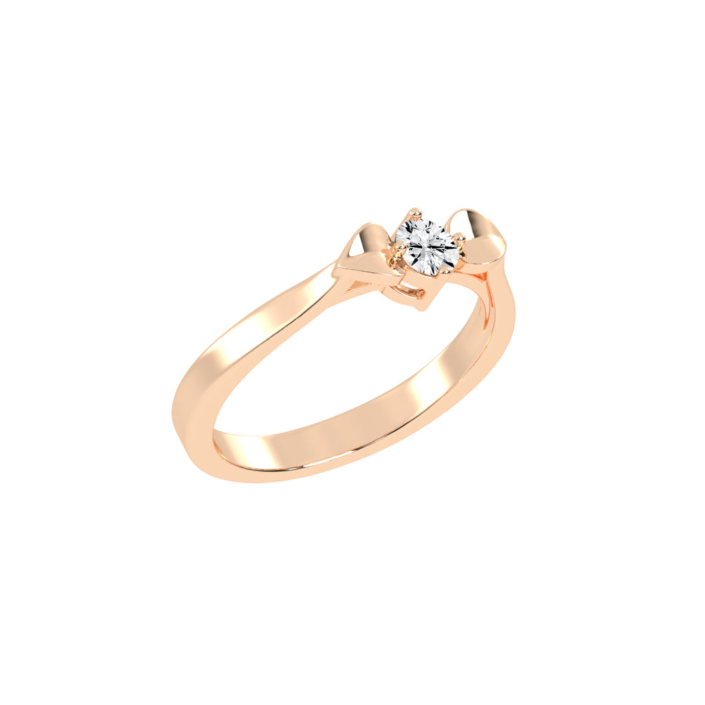 Delessa imperial round cut delicate lab diamond ring