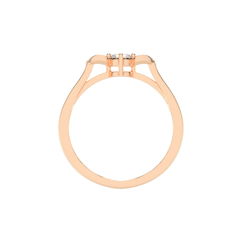 Delessa imperial round cut delicate lab diamond ring