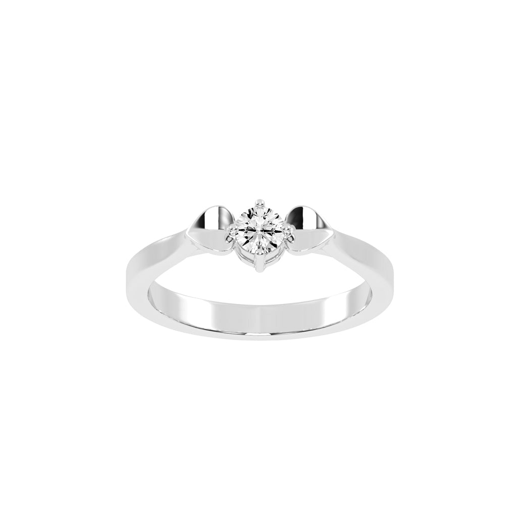 Delessa imperial round cut delicate lab diamond ring
