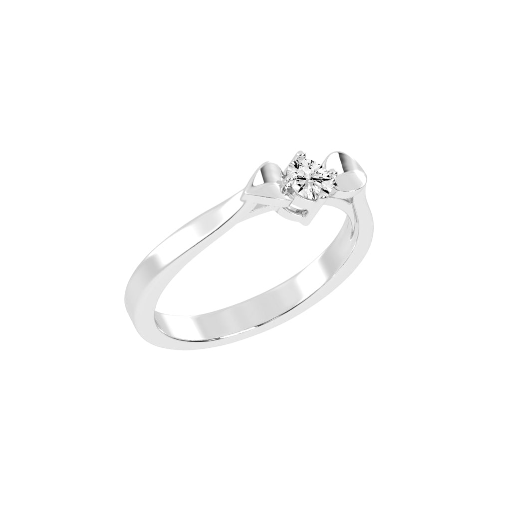 Delessa imperial round cut delicate lab diamond ring
