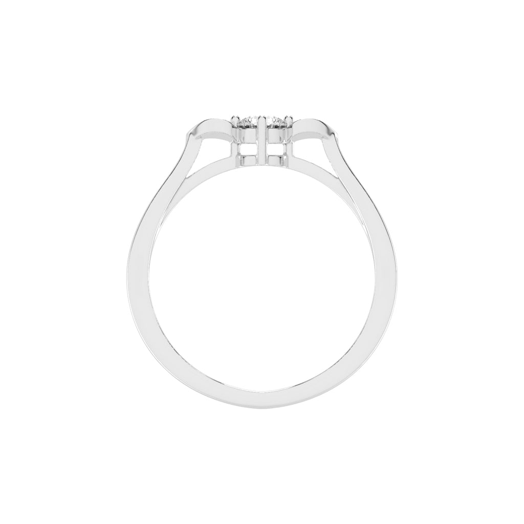 Delessa imperial round cut delicate lab diamond ring