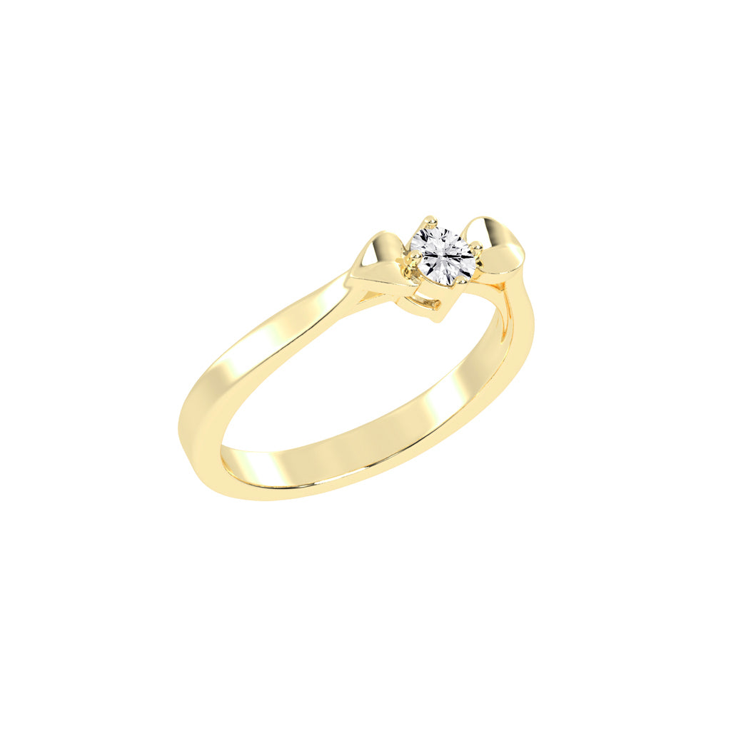 Delessa imperial round cut delicate lab diamond ring