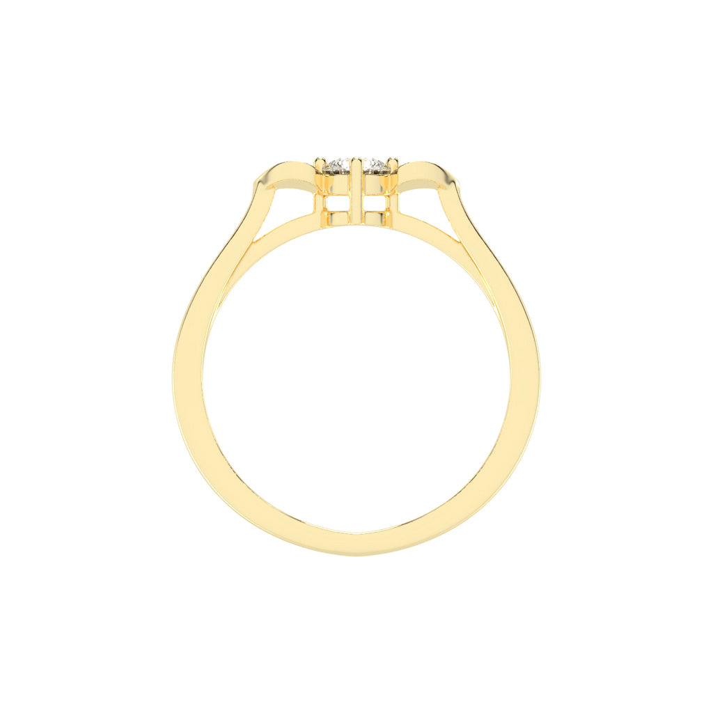Delessa imperial round cut delicate lab diamond ring
