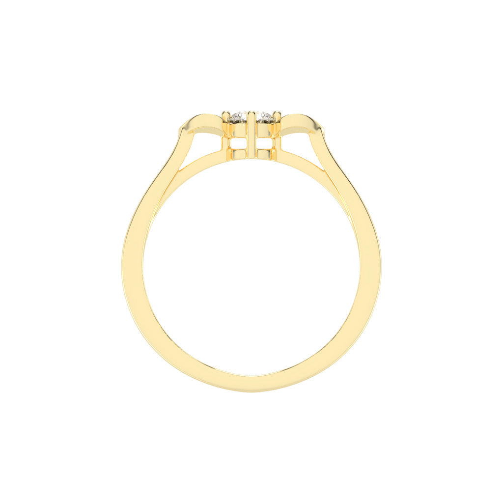 Delessa imperial round cut delicate lab diamond ring