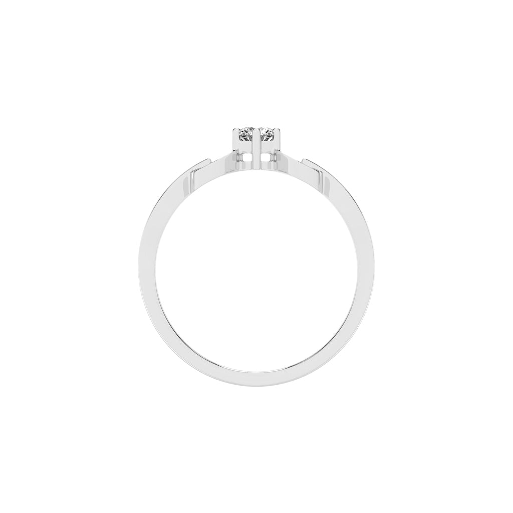 Delvaris glittering round cut delicate lab diamond ring
