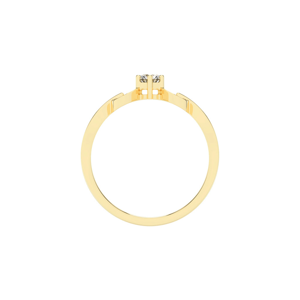 Delvaris glittering round cut delicate lab diamond ring