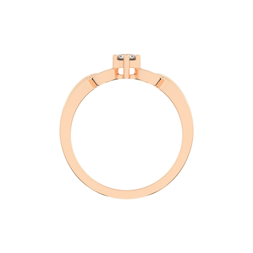 Delosque infinity round cut delicate lab diamond ring