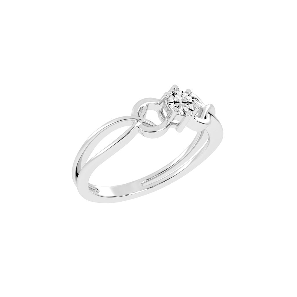 Delosque infinity round cut delicate lab diamond ring